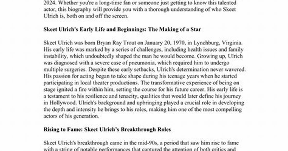 A Comprehensive Guide to Age, Height, Family, and Wealth